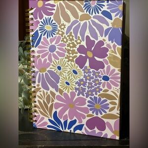 Floral Spiral Notebook - Purple, Blue, Gold